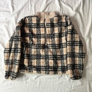 Plaid Sherpa Quarter Zip
